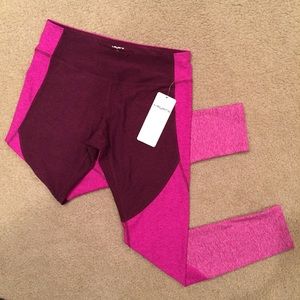 NWT Triple Color Play Leggings in a Plum Combo